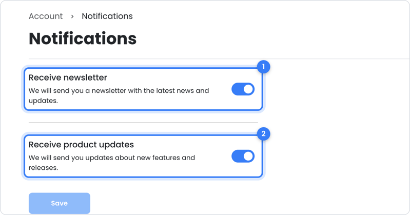 Notifications in your OWNER account