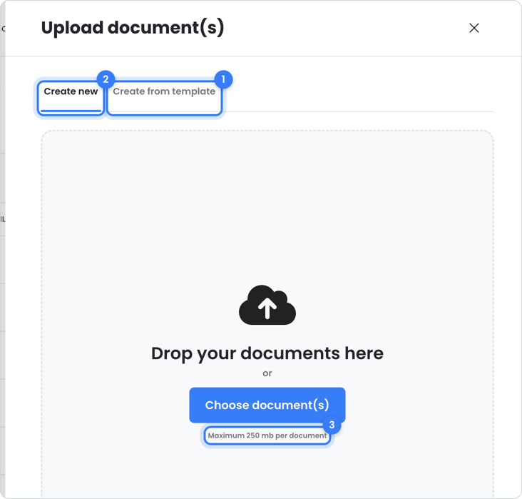 Creating a document from a template