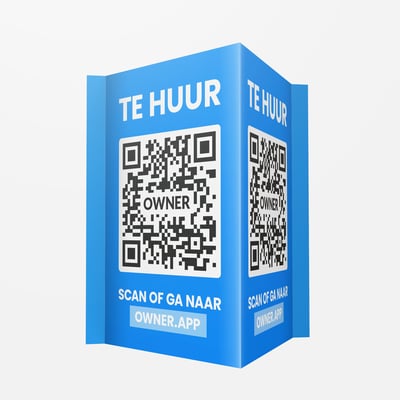 V-sign with a QR code
